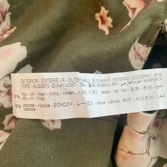 ZARA Floral Linen Crop Top - Picture 14 of 15